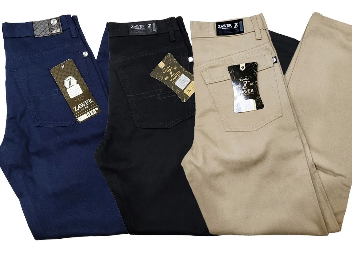 D_NQ_NP_2X_660518-MCO44185722754_112020-F Pantalon Dril Clasico Hombre X3 Unidades - Imagen 1