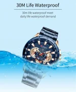 Reloj Curren 8363 Cuarzo Acero Inoxidable Cronógrafos Resist - Imagen 5
