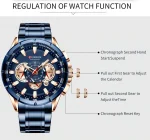 Reloj Curren 8363 Cuarzo Acero Inoxidable Cronógrafos Resist - Imagen 4