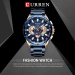 Reloj Curren 8363 Cuarzo Acero Inoxidable Cronógrafos Resist - Imagen 3